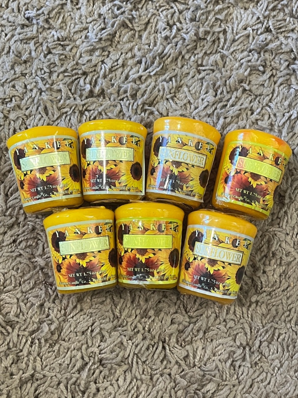 Yankee Candle Sunflower Yellow Votive Candles, Set of 7